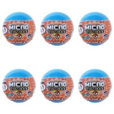 World's Smallest Micro Figures : Lot of 6 Blue Sealed Blind Globes