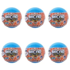 World's Smallest Micro Figures : Lot of 6 Blue Sealed Blind Globes