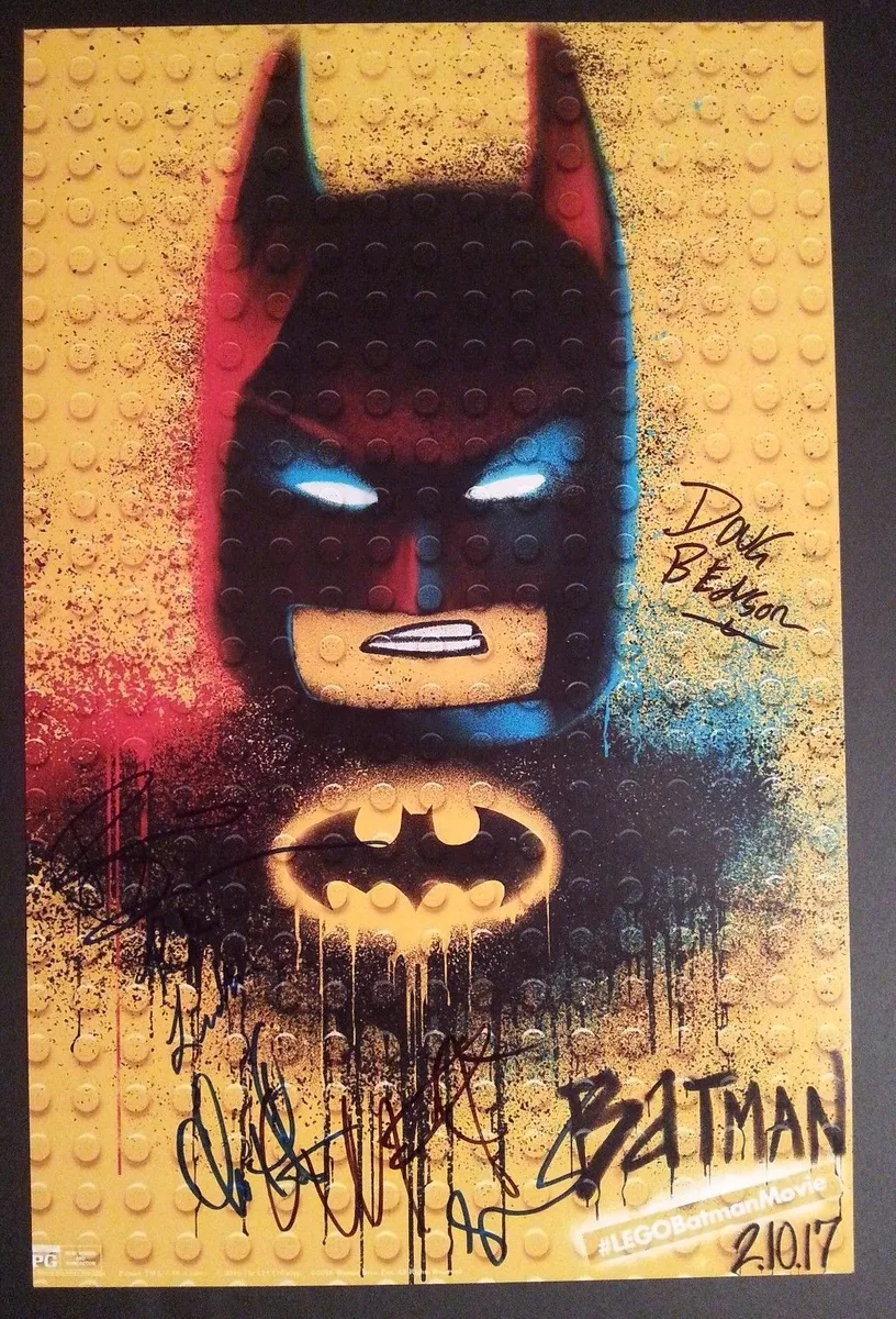 LEGO BATMAN MOVIE Cast(x6) Authentic Hand-Signed Will Arnett