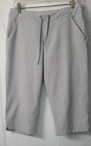 Reel Life Womans Outdoor Trek Short Capri Knee Pant Gray Size small
