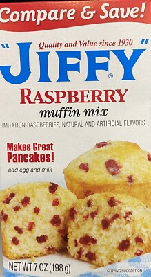 1 Box Jiffy RASPBERRY MUFFIN Mix 7 Oz Baking - FREE SHIPPING