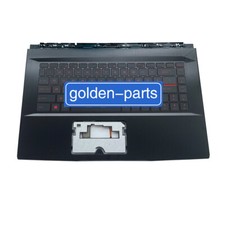For MSI GF65 9SD 9SE 10SD MS-16W1 Palmrest Backlit Keyboard Upper Case Black US