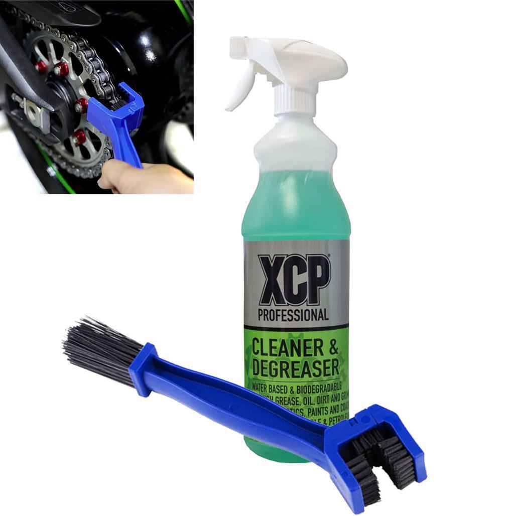XCP Professional Motorcycle Biodegradable Cleaner & Degreaser & Chain Brush