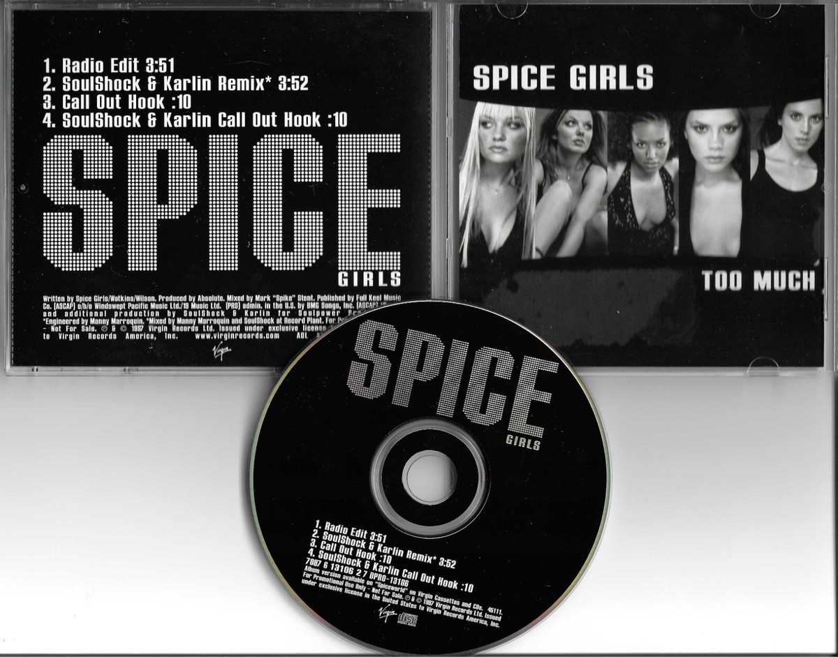 SPICE GIRLS Too Much REMIX & EDIT USA PROMO DJ CD single Victoria