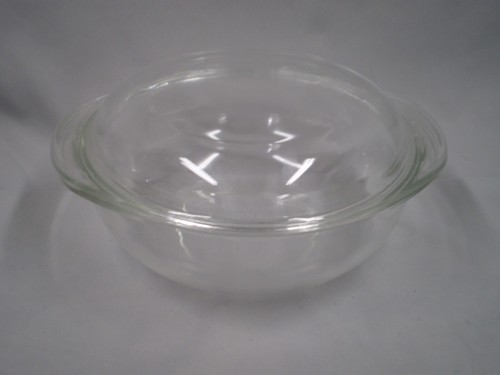 Plat Vintage Pyrex – Casserole Couverte 2 Quarts – Bol Rond Rouge Milk Glass – Mid-Century