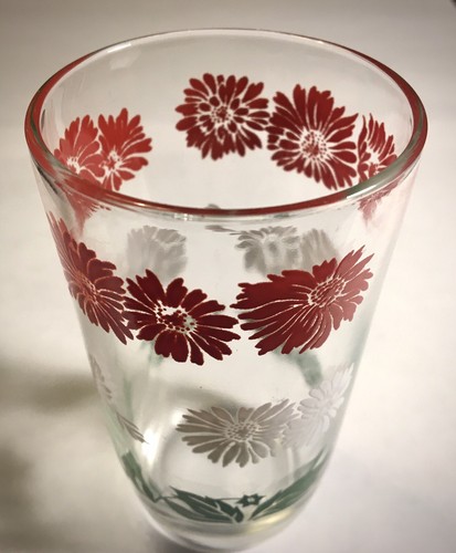 Swanky Swig Glass • Bachelor Button - red, green, white flowers • 1x - Picture 7 of 7