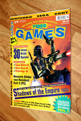 1997 Video Games Magazin Resident Evil 2 Sonic 3D Super Mario 64 Dark Savior 