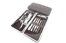 Professional 12PCS Pedicure / Manicure Set Nail Cleaner Cuticle Grooming Kit New