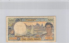Tahiti Papeete 500 Franken (1985) P.3 N&deg; 06488819 Pick 25d