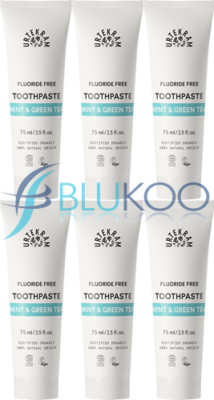 Urtekram Organic Mint with Green Tea Toothpaste - 75ml (Pack of 6)