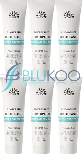 Urtekram Organic Mint with Green Tea Toothpaste - 75ml (Pack of 6)