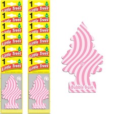 12 Little Trees Bubble Gum Scent Car and Home Hanging Air Fresheners