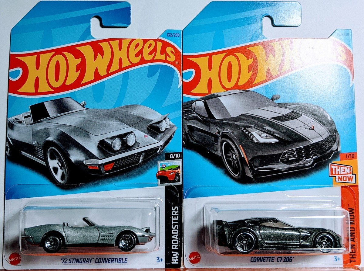 Hot Wheels Corvette C7 Z06 #193 & '72 Stingray Convertible