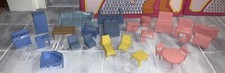 RARE Vtg Marx Mar Dollhouse Superior Furniture 26 Pcs Kitchen Nursery Bath Lot