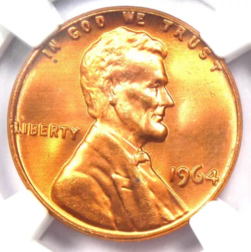 1964-P Lincoln Cent Penny 1C 1964 Coin - NGC MS67+ RD Plus Grade - Top Pop 7/0