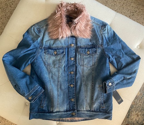 *NWT* RACHEL ROY JEAN JACKET W/ PINK 