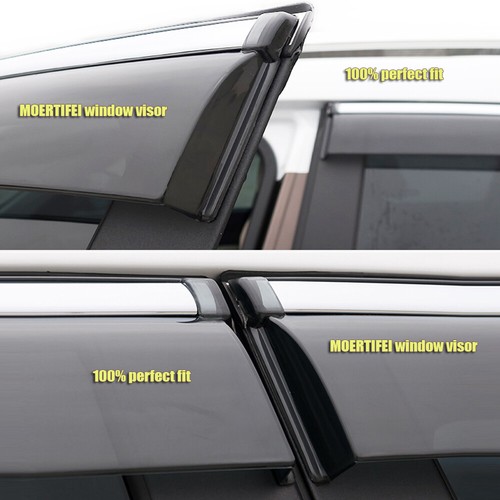 Window Visor Vent Shade Wind Deflector Rain Guards for Lincoln MKC 2015-2019 - Picture 6 of 8