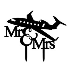 Aeroplano Mr e Mrs Cake Topper Wedding Cake Cake Cake Cake Topper acrilico per