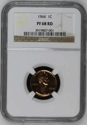 1964 Lincoln Cent NGC PF 68 RD