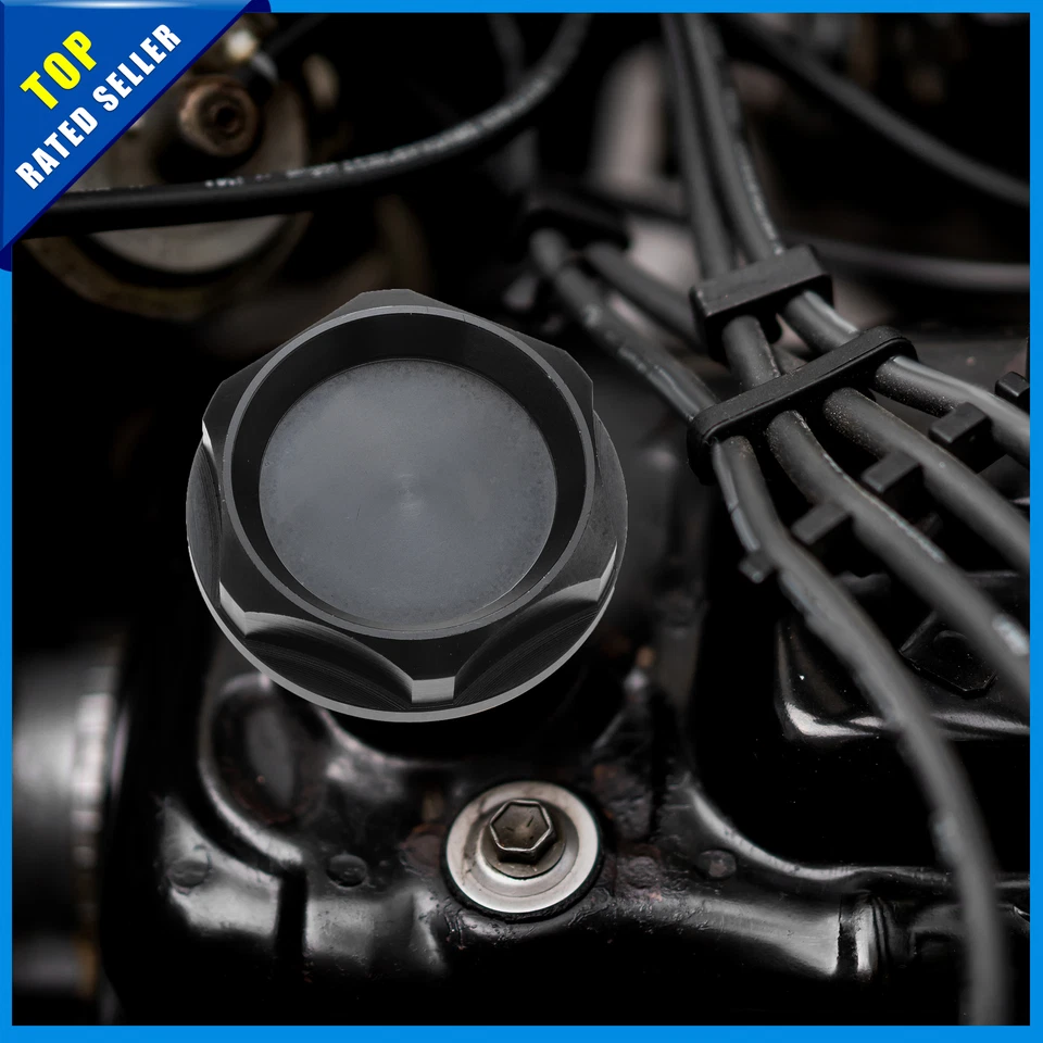 Paquete de 1 para Mitsubishi Aleación de Aluminio Coche Gas Motor Tapa de Llenado de Aceite Tapa Enchufe Cubierta Foto 2 de 4