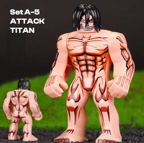 Attack on Titan LEGO Minifigures COMPLETE SET - Eren Armin Mikasa, Levi Ackerman - Picture 6 of 19