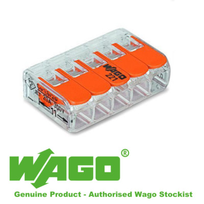 WAGO 221-2411 Morsetto A 2 Conduttori 4 Mm² Connettore Passante Con Leva (10 - Foto 8