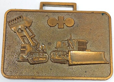 Watch Fob Komatsu Manufacturing Co Tokyo Japan Vintage Advertising Brass #J-8