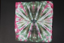 Tie Dye Bandana 21" x 21" Pink Spot Spider Multi-Color 100 cotton