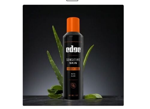 Edge Sensitive Skin Shave Gel for Men with Aloe, Twin Pack 14 oz - Free Shipping - Picture 4 of 5