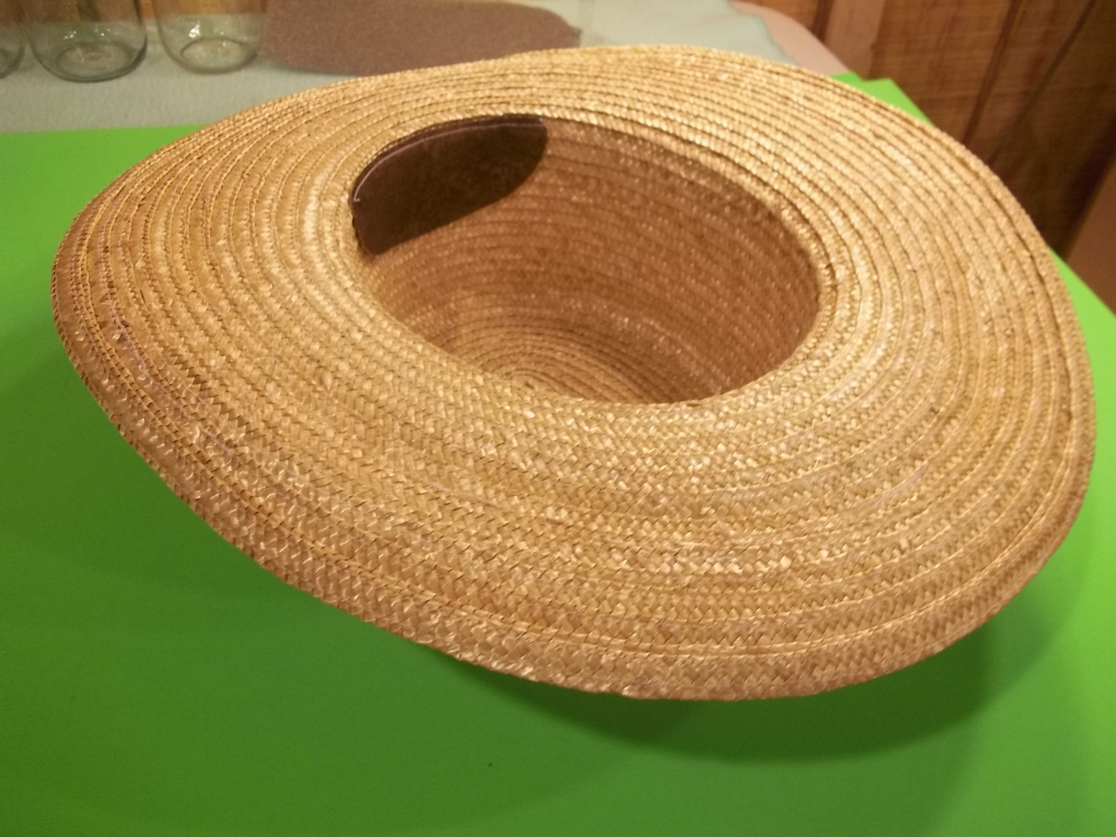 BRAND NEW GENUINE Pennsylvania AMISH HAND MADE STRAW HAT MEN'S SIZE 7 3