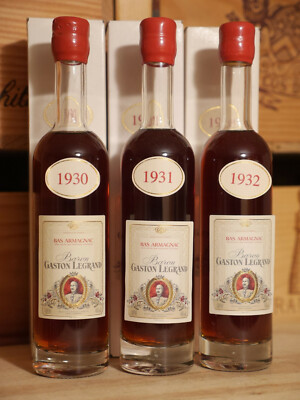 1930 - 1931 - 1932 Armagnac Vertikale -  Baron Gaston Legrand - Top Rarität !!!!