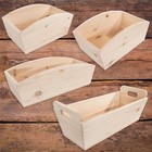 Wooden Indoor Untreated Pine Planters Seeds Flower Box Windowsill Herb Craft