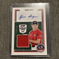 2022 USA Stars & Stripes James Hays auto Game Used Jersey! /399! Signed Rare