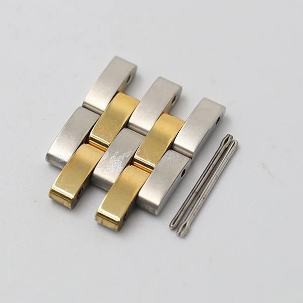 Bracelet ceinture montre homme Gucci authentique 2 maillons 5500M pièces bicolore 18 mm