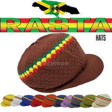 Rasta Rastafari Hat Cap Rastacap Reggae Jamaica Headwear Dreadlocks Marley Hats