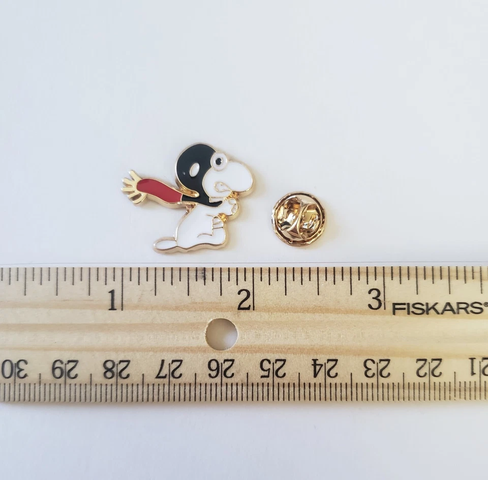 Snoopy Red Baron Peanuts Enamel Pin Flying Ace Hat Backpack Jackets Badge Brooch - Image 2 of 2