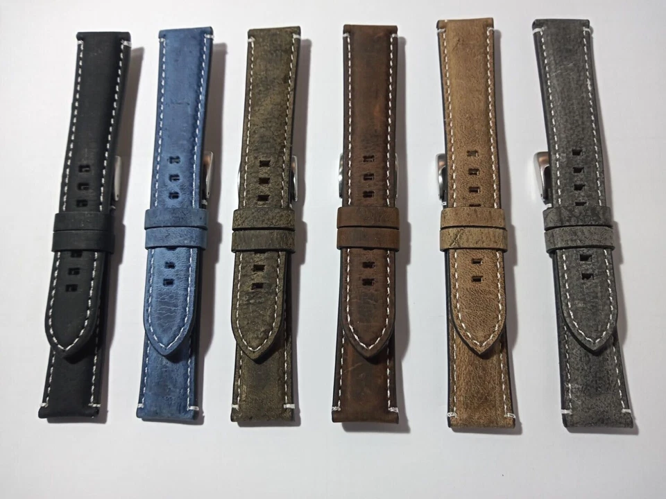 CINTURINO VINTAGE VERA PELLE DI ANTILOPE KUDU' IMBOTTITO 20 E 22 MM. NEW