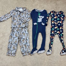 3 Sets Carter's Toddler Boys 2-Piece Coat Pajama  Footed Pajamas Bundle