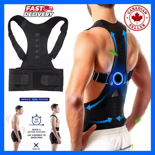 Magnetic Therapy Posture Corrector Adjustable Shoulder Support Brace Men Women - 第 1/7 張圖片