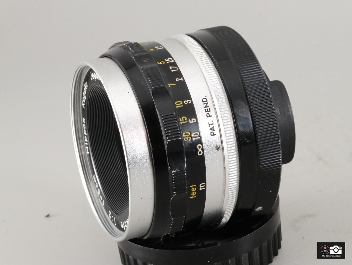 Rare Nippon Kogaku Nikkor-S Auto 5cm f/2 PAT PEND 9 blades