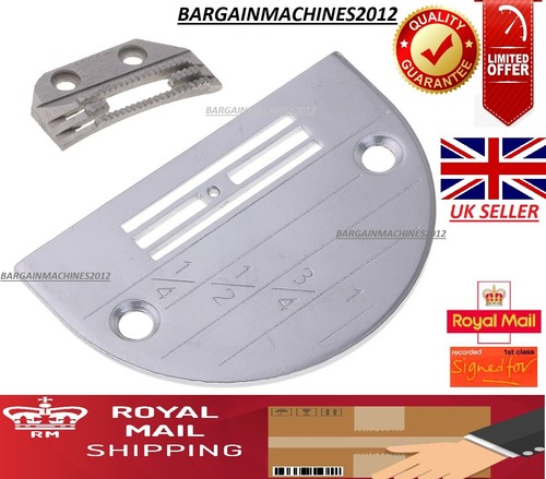 E22 NEEDLE PLATE W/FEED DOG UNIVERSAL LOCKSTITC INDUSTRIAL SEWING MACHINE PART - Foto 1 di 3