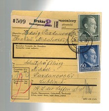 1944 Krakow Poland Germany Parcel Cover Lublin Concentration Camp KZ Pardanowski