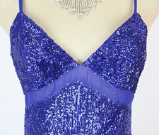 New 690 Terani Royal Prom Formal Long Gown Sequin Mermaid Dress Size 2 NWT