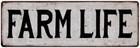 FARM LIFE Vintage Look Rustic Metal Sign City State 106180041207