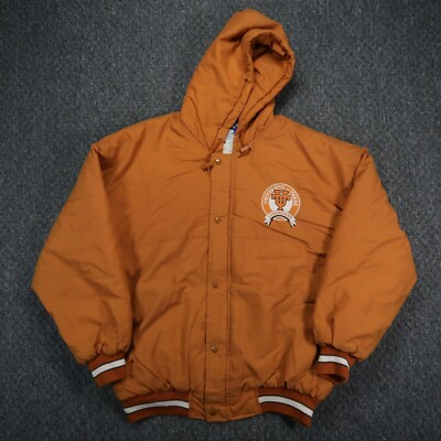 テキサスロングホーンズ ナイロンジャケット VINTAGE Texas Longhorns Jacket Mens Large Orange Starter Puffer