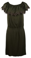 Michael Kors Women's Lace Trimmed Off Shoulder Dress