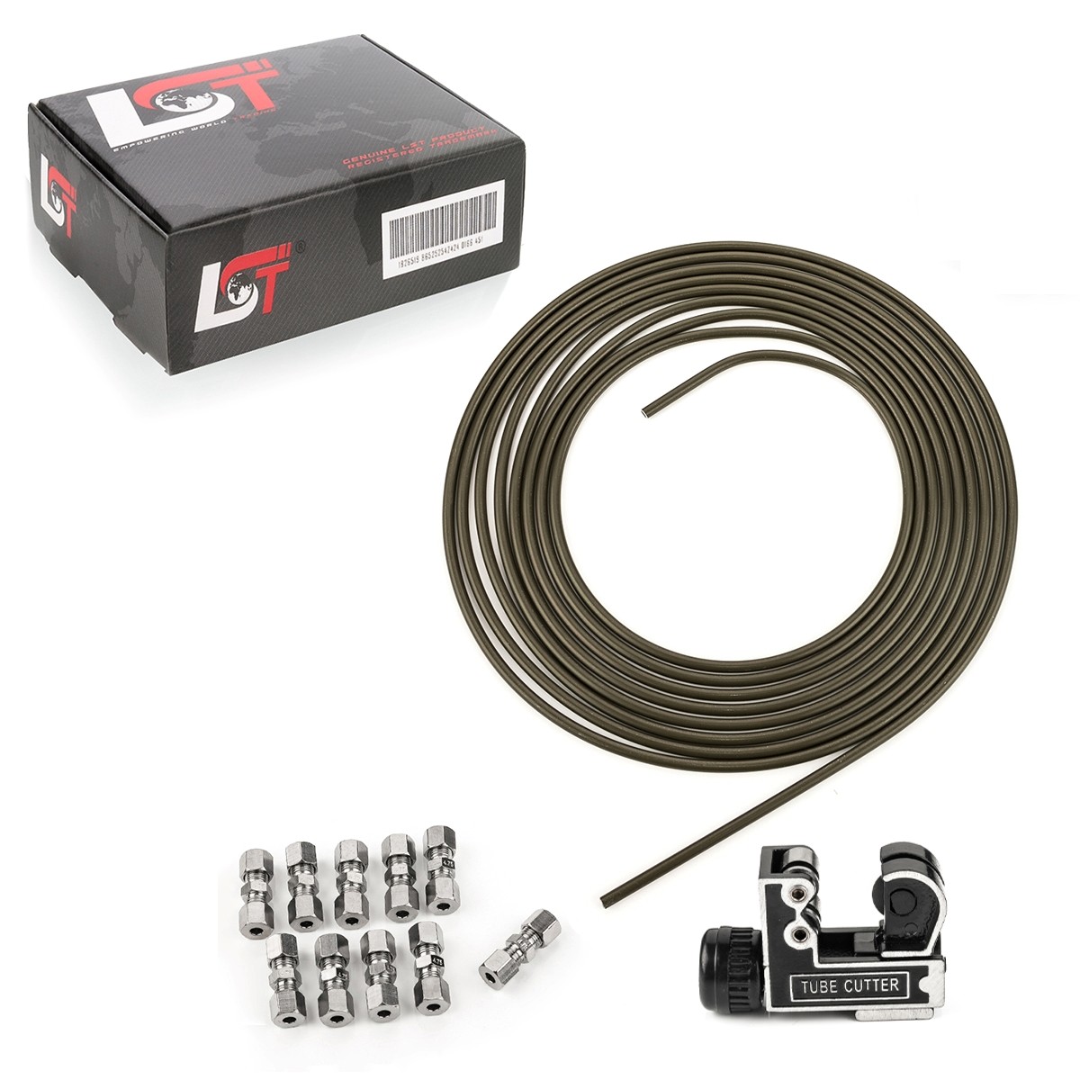 5M Brake Line Brake Pipe Steel Ø 4.75Mm Set +10 Quick Connectors For Jaguar
