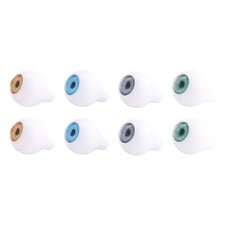 8 PCS Round Acrylic Doll Eyes Realistic Fake Eyeballs DIY Crafts Props 14mm