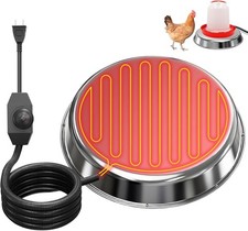 Chicken Water Heater, 13'' Heated Base for Metal Plastic Poultry Founts Waterer