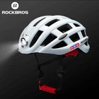 ROCKBROS Cycling Helmets with Headlight 3 Flashing Modes Bicycle Safety Helmet